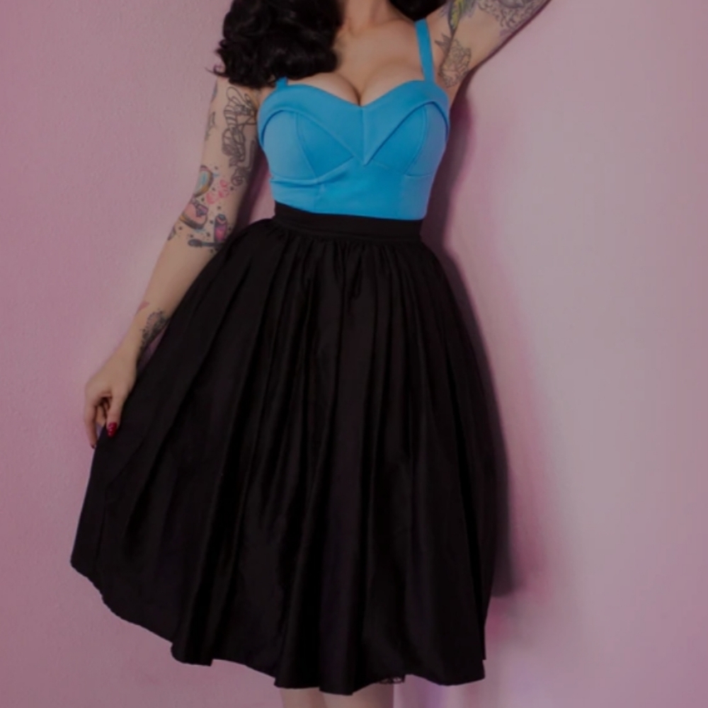 Vixen by Micheline Pitt black circle skirt